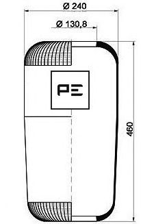 PE AUTOMOTIVE 08407670a -  Кожух пневматической рессоры